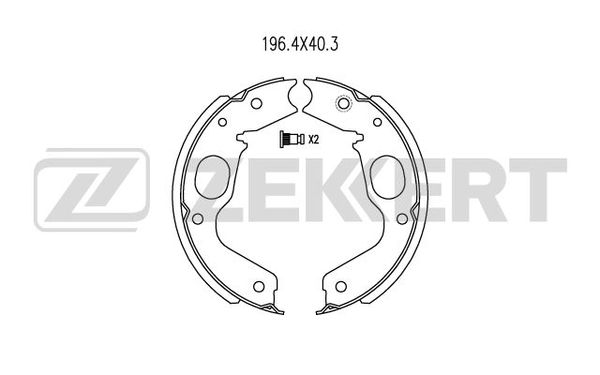 Колодки тормозные Mitsubishi Challenger II 08-, Pajero II, II задние барабанные Zekkert BK4002