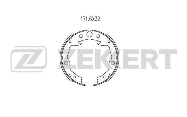 Колодки стояночного тормоза Nissan Qashqai (J10) 06-, Tiida 07-, X-Trail (T31) 07-; Toyota Zekkert