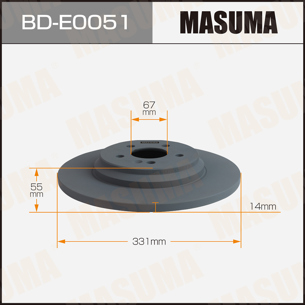 Диск тормозной Mercedes M (W163) 98-05 задний Masuma
