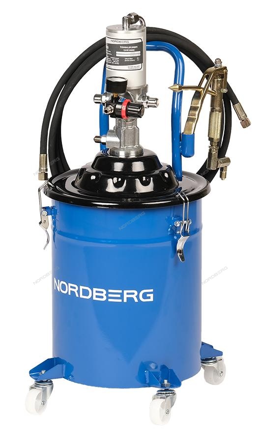 Нагнетатель густой смазки пневматический 20л NORDBERG NO5020