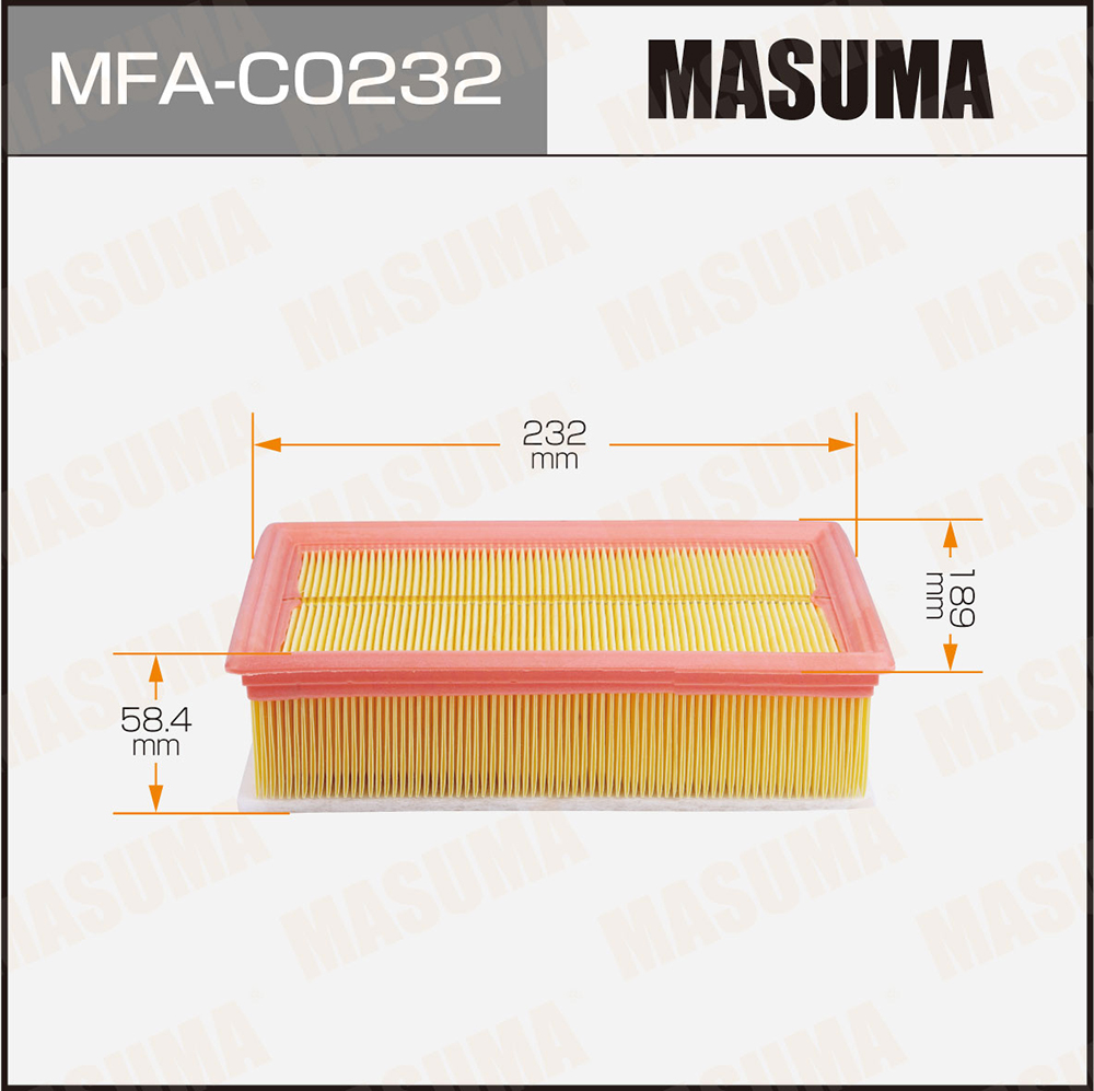 Фильтр воздушный Haval F7 19-, F7x 19- с предочистителем Masuma