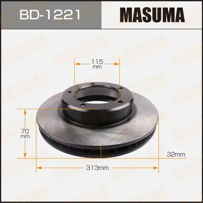 Диск тормозной Toyota Land Cruiser (J100) 98-07; Lexus LX 98-08 передний 313 x 32 Masuma