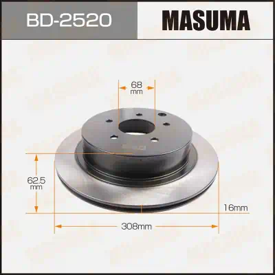 Диск тормозной Nissan Murano (Z50,Z51) 03-14; Infiniti EX 08-, FX 03-, Q70 13-, QX 13- задний Masu